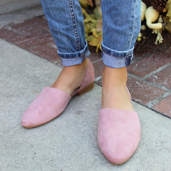 🚨LAST PAIR//The Sylvia// Rose faux suede flat - Picture 8 of 8